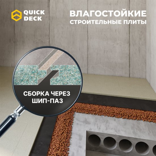 Плита ДСП Quick Deck 15 мм влагостойкая 590x1813 мм. 1.07 м²