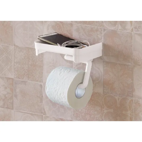 Держатель для туалетной бумаги с полкой