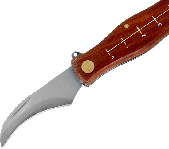 Нож грибника малый, деревянная рукоятка