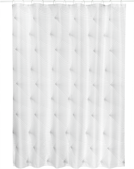 Штора для ванной Bath Plus Charme Red Fan Art 180x180 см полиэстер цвет белый