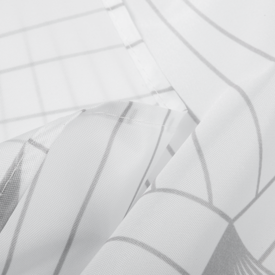 Штора для ванной Bath Plus Charme Red Fan Art 180x180 см полиэстер цвет белый