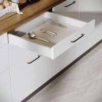 Ящик выдвижной Delinia 75.2x8.1x51.1 см ЛДСП цвет серый