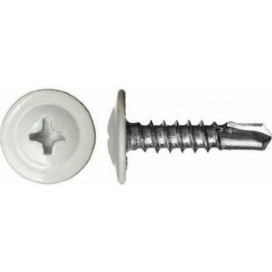 Саморез-сверло Daxmer ПШС 4,2x19 RAL 9003 1000 шт.