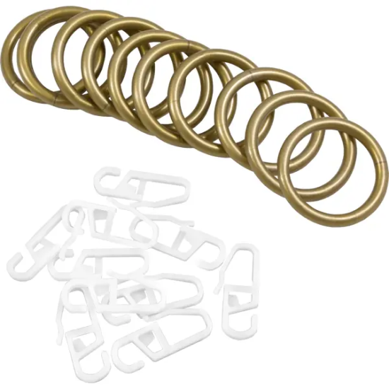 Кольцо пластик D20 мм цвет золото 10 шт