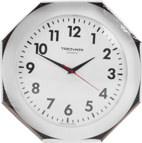 Часы настенные Troykatime Эконом цвет белый d30.5 см