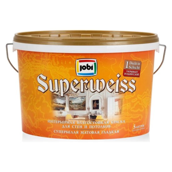 Высокоукрывистая краска JOBI SUPERWEISS