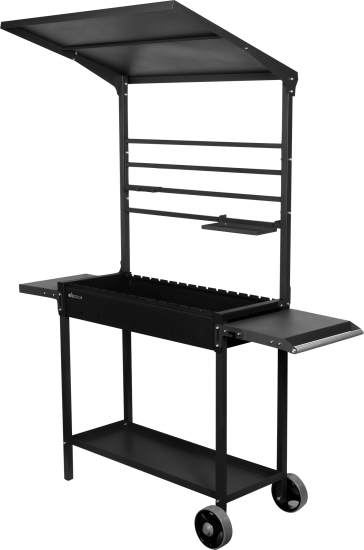 Мангал Gratar МАН 304 158x41x208 см сталь черный/ серый