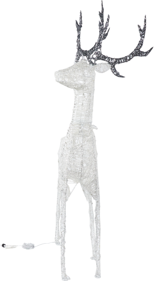 Светящаяся электрическая фигура фигура светодиодная «Олень» для улицы 260 ламп, цвет холодный белый