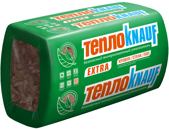 Утеплитель Knauf Insulation ТеплоKnauf Extra Кровля/стена/пол 100 мм 5 шт 600x1000 мм 3 м²