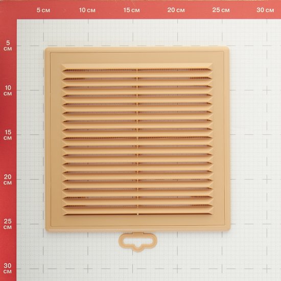 Решетка вентиляционная пластиковая приточно-вытяжная Era Р 208х208 мм с сеткой бежевая