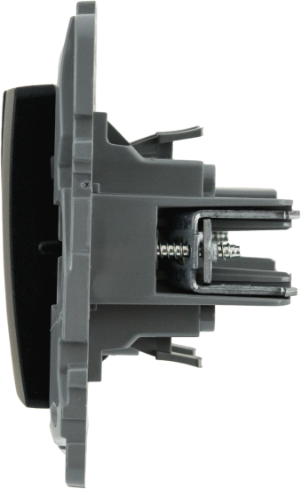 Выключатель одноклавишный - Legrand Etika - 10А 250В безвинтовые зажимы - антрацит