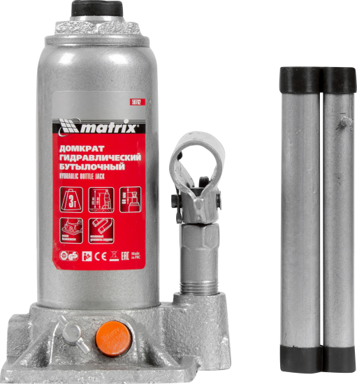Домкрат бутылочный гидравлический Matrix 50782 до 3 т, 178-343 мм