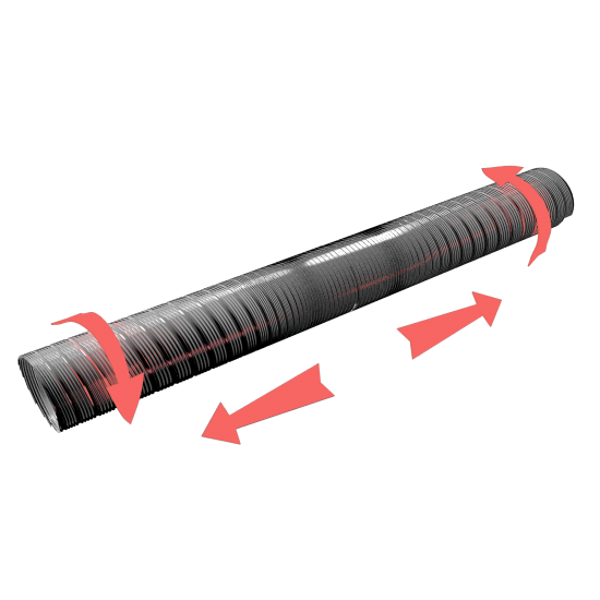 Воздуховод гибкий Эра A10VA D100 мм 3 м алюминий