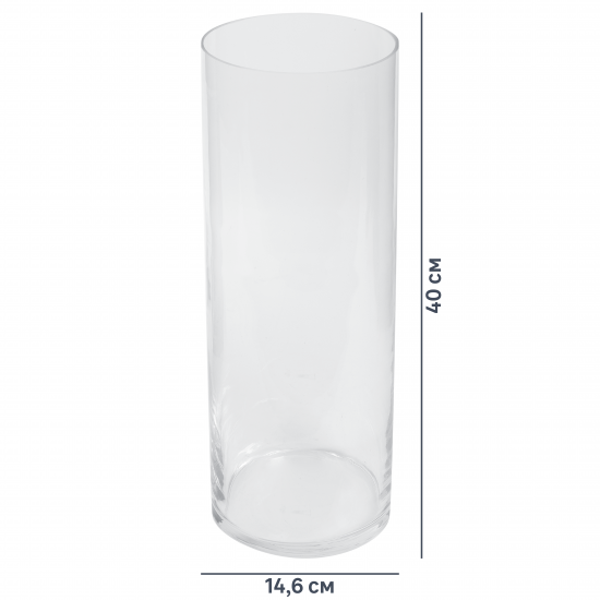 Ваза напольная Падерборн 40 см стекло цвет прозрачный