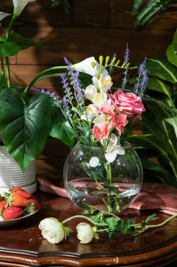 Ваза Шар стекло цвет прозрачный 18 см