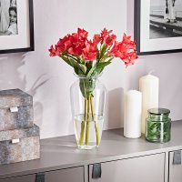 Ваза Мальвина малая стекло цвет прозрачный 31см