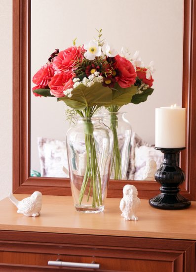 Ваза Мальвина малая стекло цвет прозрачный 31см