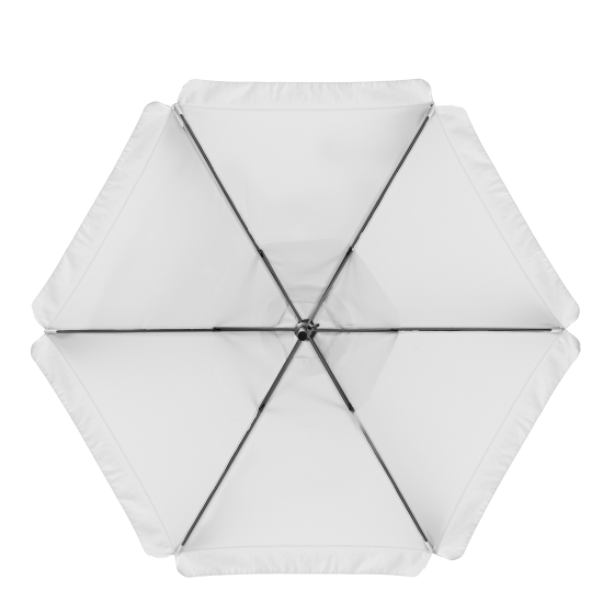 Зонт с центральной опорой Naterial Avea ⌀296 h247см шестигранный белый