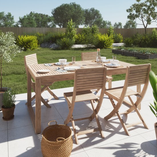 Стол садовый раздвижной Naterial Solis Butterfly 150-200x90x76 см акация светло-коричневый