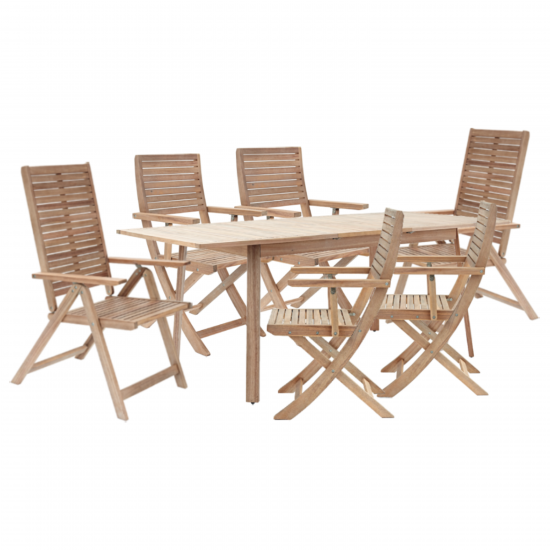 Стол садовый раздвижной Naterial Solis Butterfly 150-200x90x76 см акация светло-коричневый