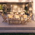 Стол садовый раздвижной Naterial Solis Butterfly 150-200x90x76 см акация светло-коричневый