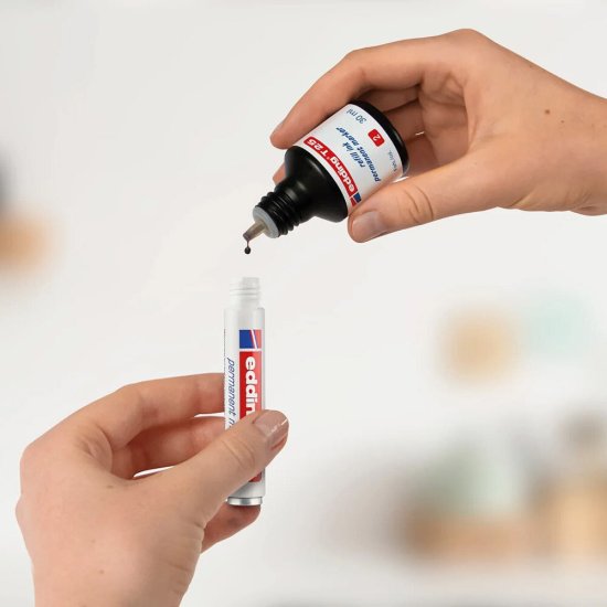 Маркер перманентный Edding 1 черный грифель 1-5 мм