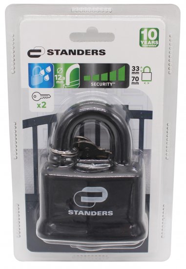 Замок навесной Standers 70x52 мм, сталь
