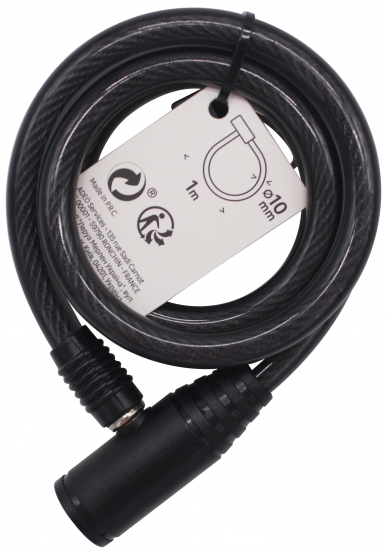 Велосипедный замок с ключом Standers, 10 мм, 100 см