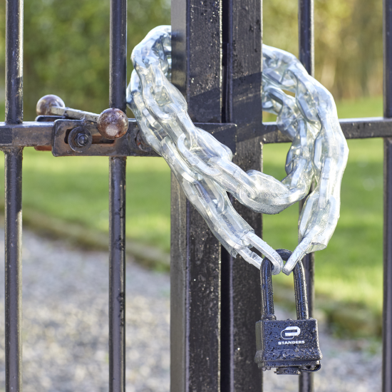 Замок внешний сталь 44мм с длинной дужкой