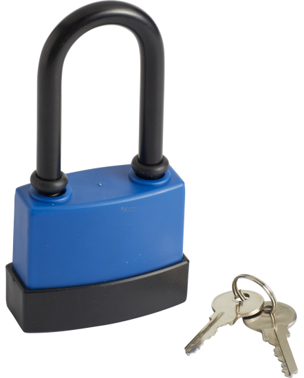 Замок внешний чугун 67мм с длинной дужкой