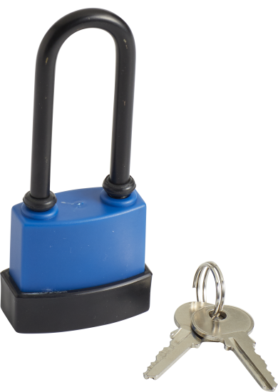 Замок внешний чугун 42мм с длинной дужкой