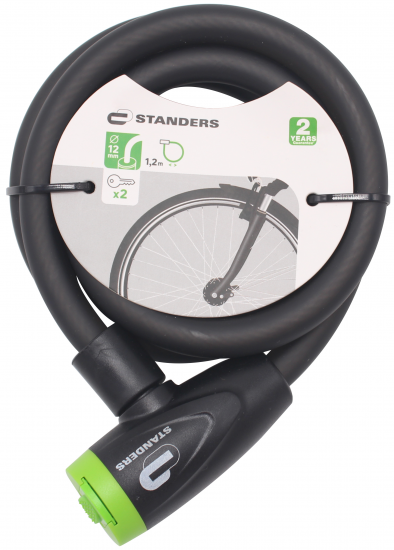 Велосипедный замок с ключом Standers, 12 мм, 120 см