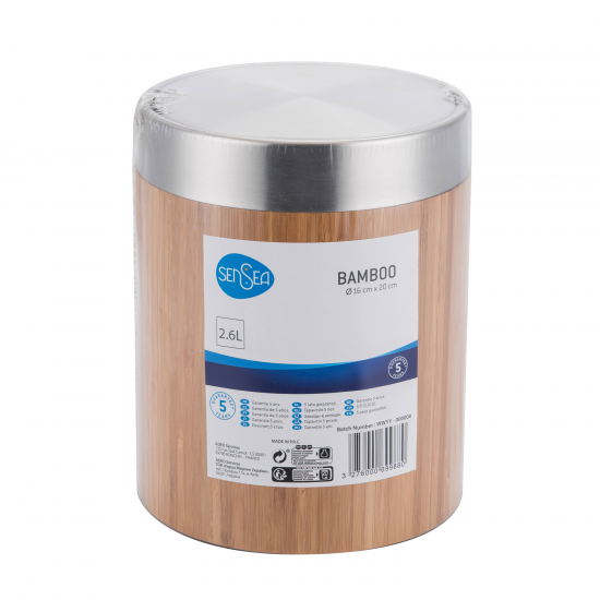 Контейнер для мусора Sensea Bamboo 2.6 л