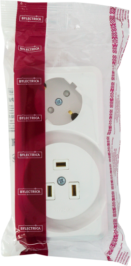 Розетка с заземлением БРА32-016 32 А 220 В, цвет белый