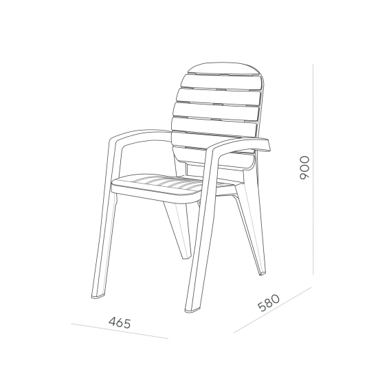 Кресло садовое «Прованс», цвет шоколадный