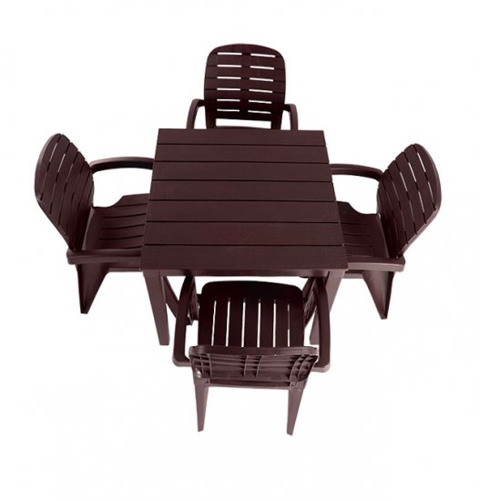 Стол садовый квадратный «Прованс», 80x80x70 см, цвет шоколадный