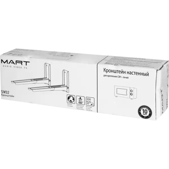 Кронштейн для СВЧ SV02 нагрузка до 40 кг сталь цвет чёрный