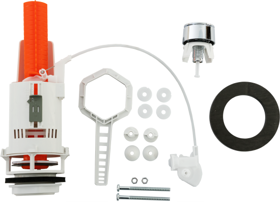 Сливной клапан для бачка Equation кнопка 2 режима хром