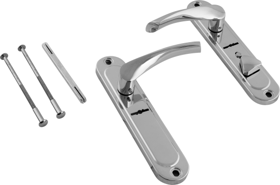 Ручка дверная правая на планке Avers HP-42.0123-S-C-CR-R, цвет хром