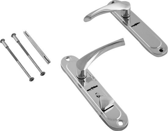 Ручка дверная на планке Avers HP-42.0123-S-C-CR-L, цвет хром