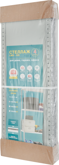 Стеллаж Практик металлический 4 полки 180x80x30 см цвет серый нагрузка на полку 100 кг