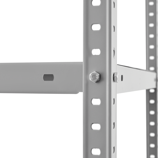 Стеллаж Практик металлический 4 полки 180x80x30 см цвет серый нагрузка на полку 100 кг