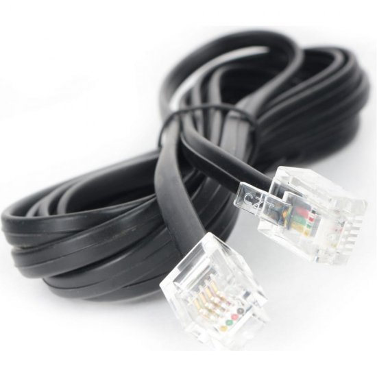 Телефонный кабель Cablexpert TC6P4C-2M-BK