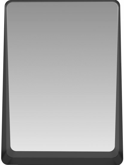 Зеркало для ванной Март Ferro с полкой 50x69.2 см цвет чёрный