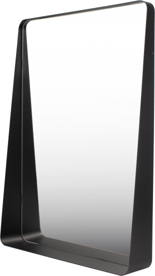 Зеркало для ванной Март Ferro с полкой 50x69.2 см цвет чёрный