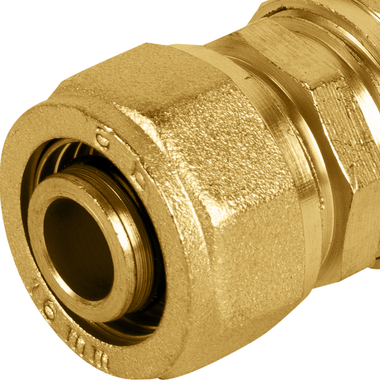 Муфта Aquabeam 16 мм латунь ABО.303.Y.001616