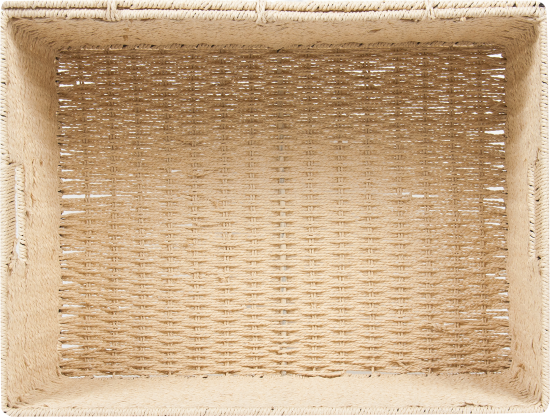 Корзина для хранения 45x21x33 см бумажный шпагат цвет бежевый