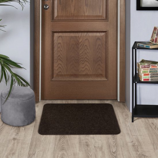 Коврик Флорт Офис 49x80 см полипропилен цвет тёмно-коричневый