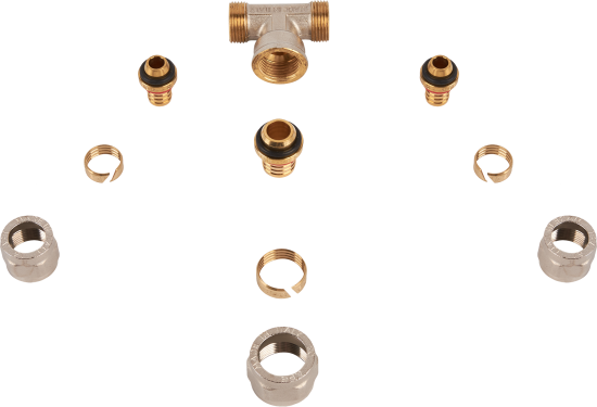 Тройник переходной Stout 16x20x16 мм латунь SFS-0010-162016