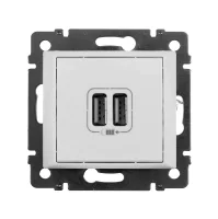 Зарядное устройство USB тип А / тип А - Legrand Valena - 3000мА 15Вт - белый